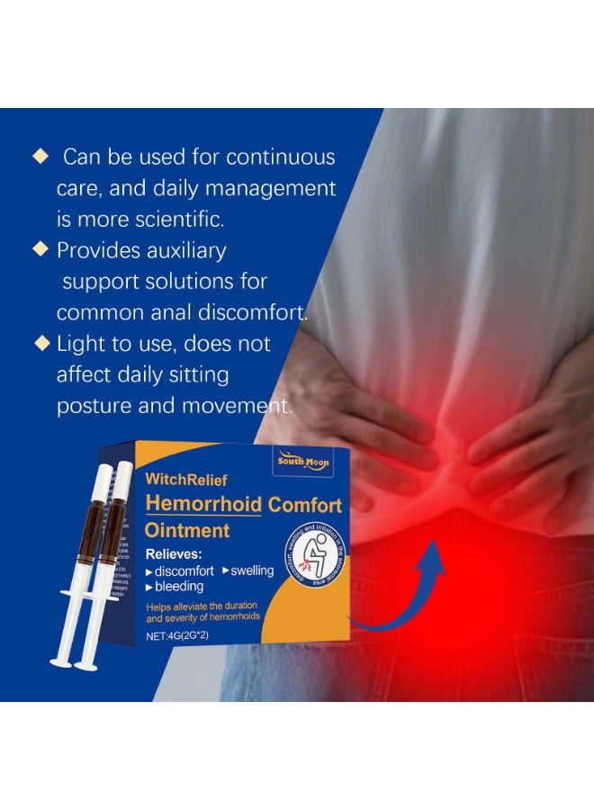 SOUTH MOON 2-PACKS Anal Care Gel, Hemorrhoids, Anal Fissures, Itching u0026 Inflammation, Herbal Formula for Anal Discomfort Relief 4g*2 - Image 3