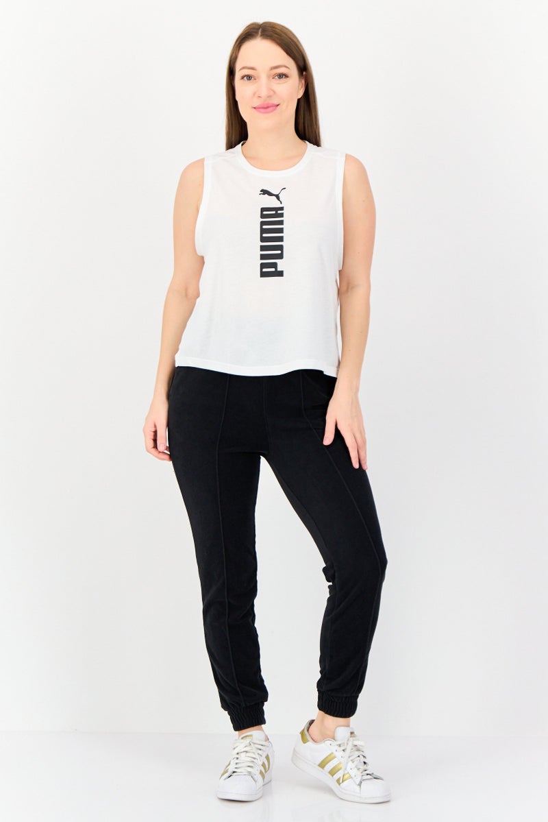 PUMA Women Sportswear Fit Sleeveless Training Tank Top, White - Image 4