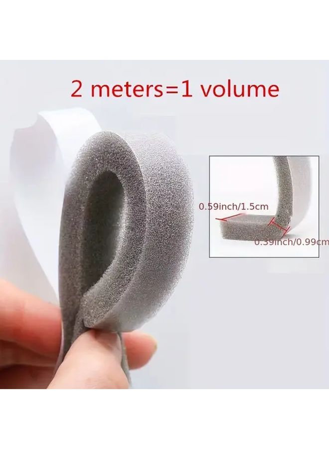2 Rolls Self Adhesive EVA Foam Tape For Sound Proof And Dust Proof Door Window Sealing 4m Per Roll - Image 4