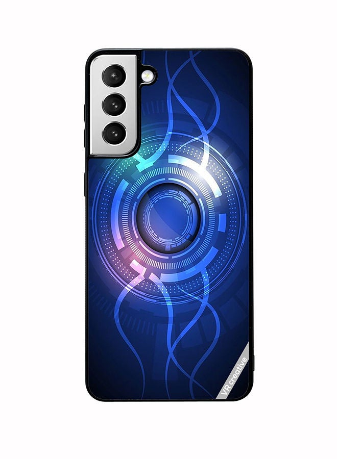 VR CREATIVE Protective Case Cover For Samsung Galaxy S22 5G Blue Abstract Design Multicolour - Image 1