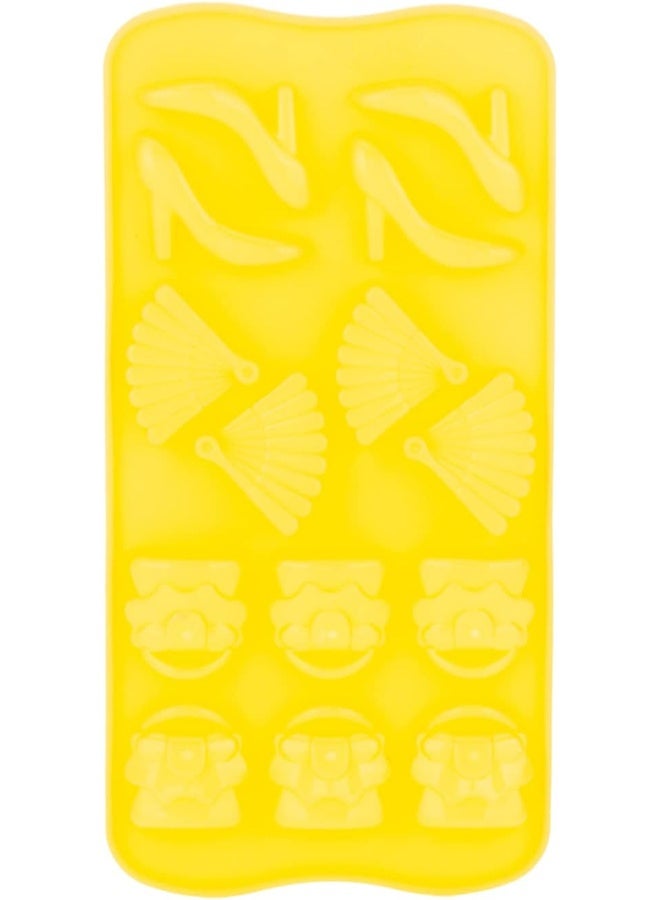 AKDC Silicone Chocolate Mould Modern L(10Cm) Xw(20Cm) Xh(1Cm) Yellow - Image 1