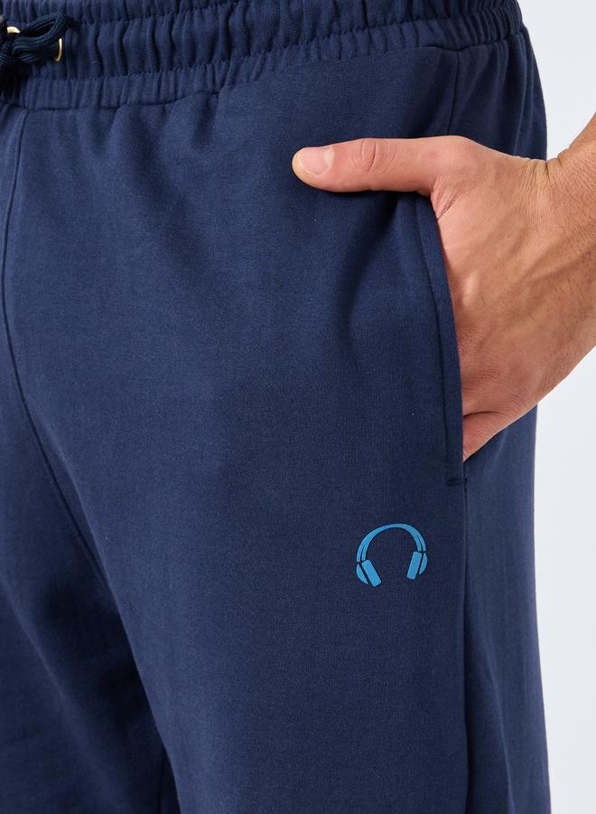 Styli Navy Blue Oversized Joggers - Image 3