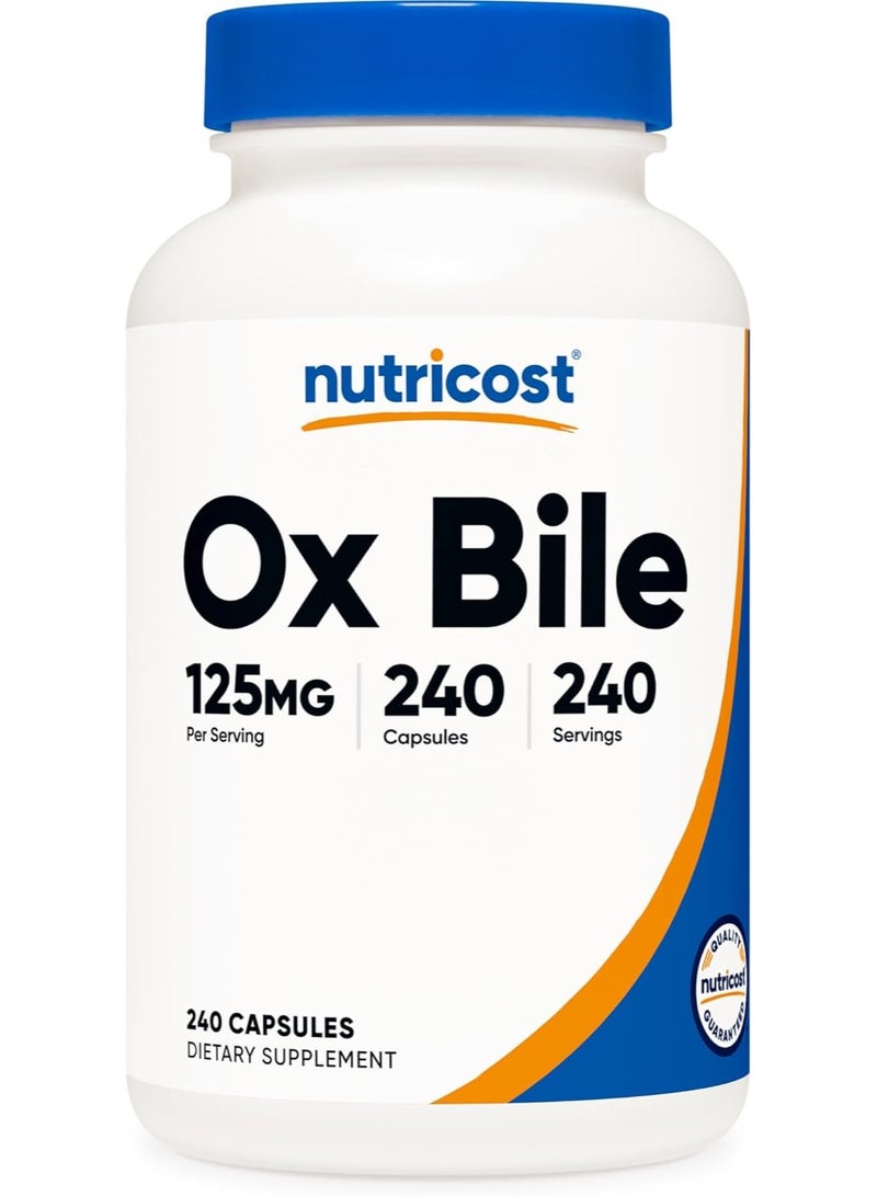 كبسولات صفراء الثور 125 ملغ، 240 كبسولة تكفي لمدة 8 أشهر - Image 1