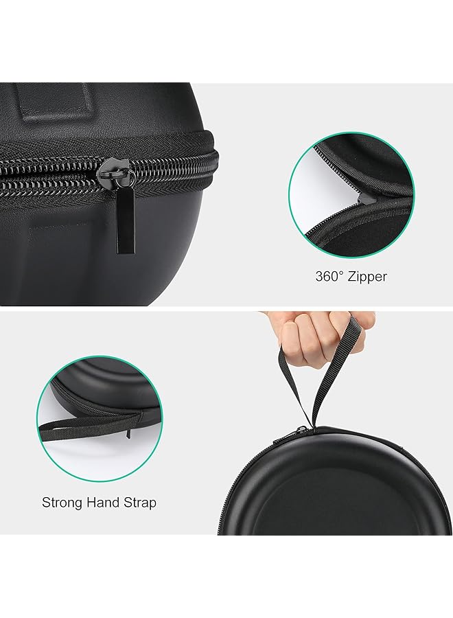 Procases Hard Shell Headphone Case For Sony Beats Philips Bose Jbl Maxell Panasonic Audio Technica Skullcandy And More Travel Carrying Bag With 2 Earpad Covers Black - Image 3