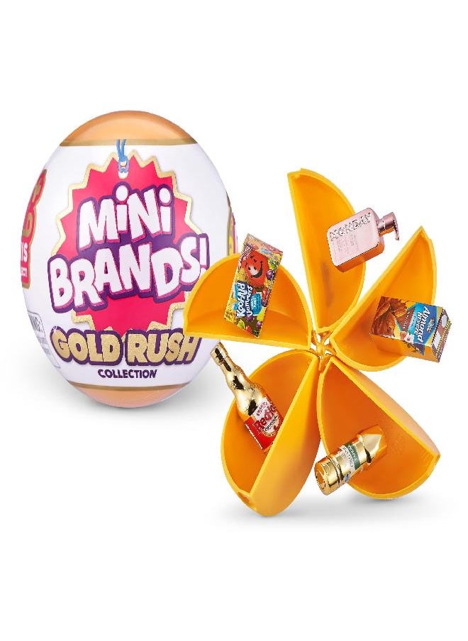 5 Surprise 5 Surprise Mini Brands Gold Rush by ZURU Limited Edition Mystery Real Miniature Brands Collectible Toy Capsule, Small Toy for Kids, Girls, Teens, Adults  - Image 1