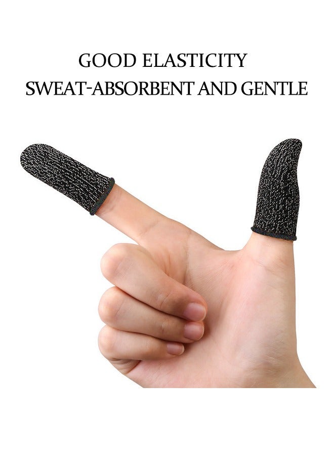 Mobile Gaming Finger Gloves, PUBG Finger Sleeves for Long Play, Sweat-Resistant and Breathable-Black - Image 3