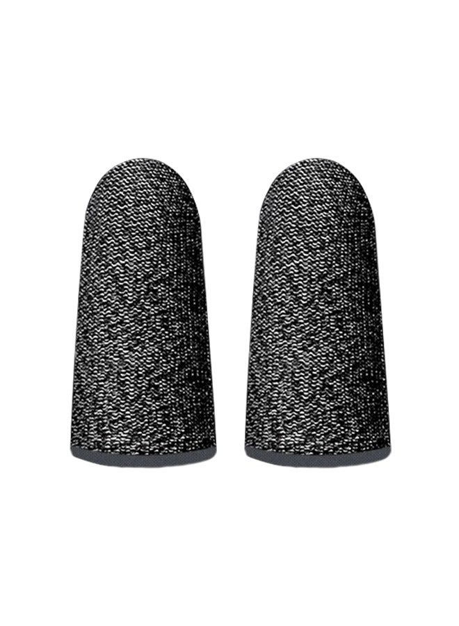 Mobile Gaming Finger Gloves, PUBG Finger Sleeves for Long Play, Sweat-Resistant and Breathable-Black - Image 1