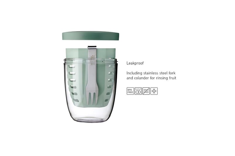 Mepal Fruit & Veggie Pot Ellipse - Nordic Green - Image 3