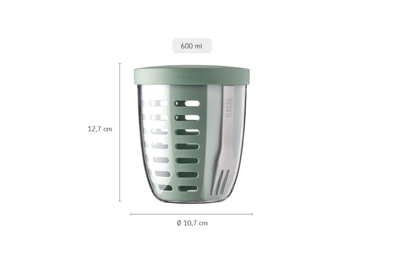Mepal Fruit & Veggie Pot Ellipse - Nordic Green - Image 4