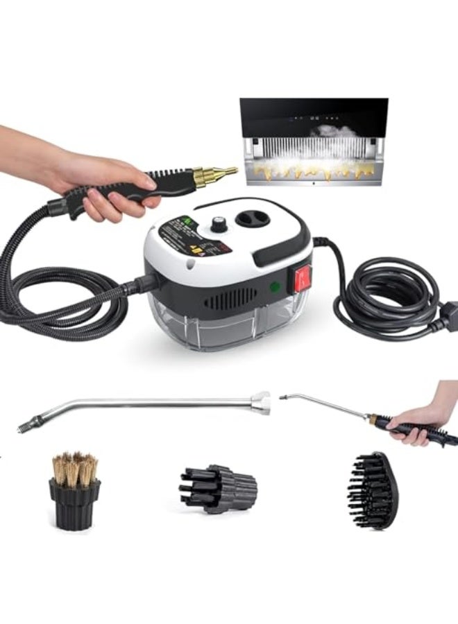 2500W Multifunctional High-Temperature High-Pressure Steam Cleaner 10s Rapid Heating Portable Cleaning Tool for Car Kitchen Bathroom and Commercial Use Various Nozzles Large Capacity Water Tank - Image 1