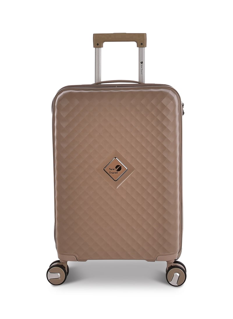 New Travel Luggage Set, Polypropylene (PP) Material, Hard Trolley Travel Bag with Carry On Cabin and Checked In Sizes, Combination Lock and 4 Double Wheels, Size 20/24/28 Inches, 162/3P
