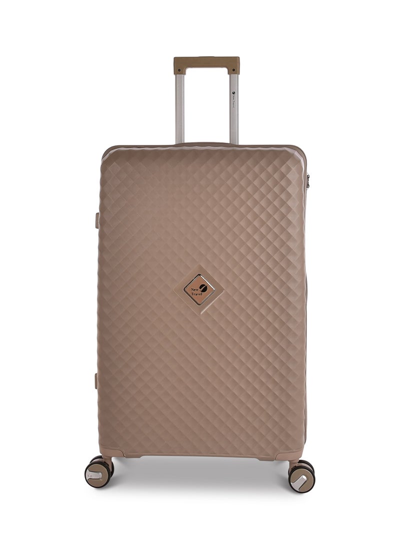 New Travel Luggage Set, Polypropylene (PP) Material, Hard Trolley Travel Bag with Carry On Cabin and Checked In Sizes, Combination Lock and 4 Double Wheels, Size 20/24/28 Inches, 162/3P