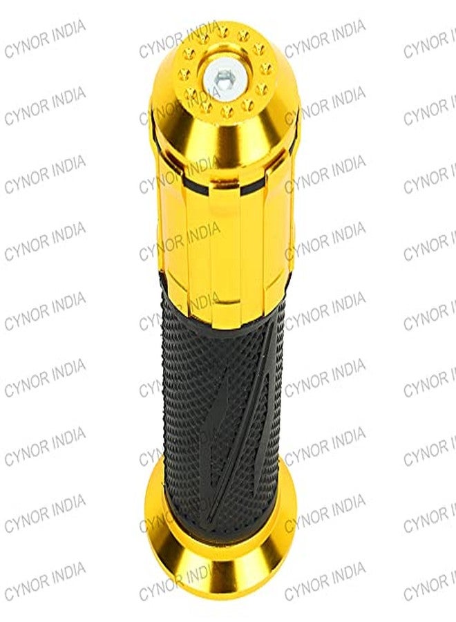 AUTOVEA Bike Rubber and Aluminium Handle Grip (Set of 2) (Golden) for Hero Pleasure - Image 4