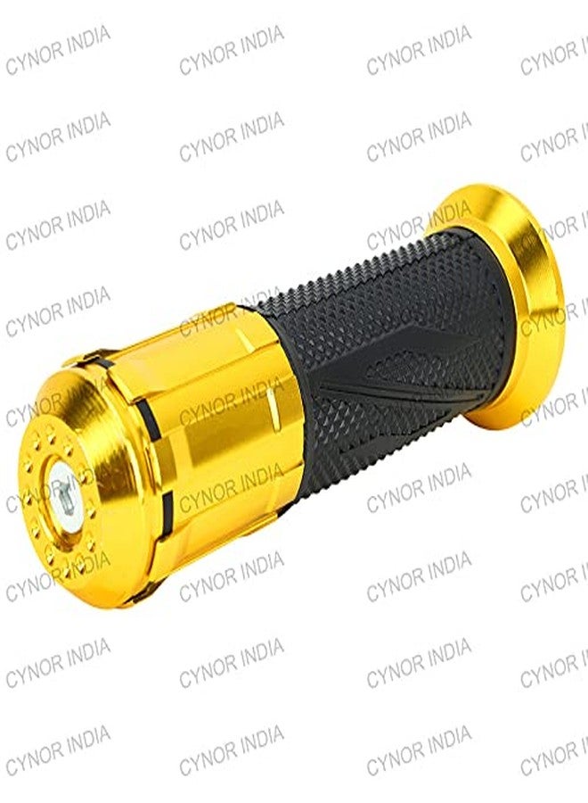 AUTOVEA Bike Rubber and Aluminium Handle Grip (Set of 2) (Golden) for Hero Pleasure - Image 5