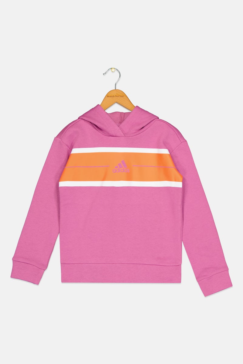 Adidas Kids Girl Sportswear Fit Long Sleeve Outdoor Sweatshirt, Purple  - Image 1