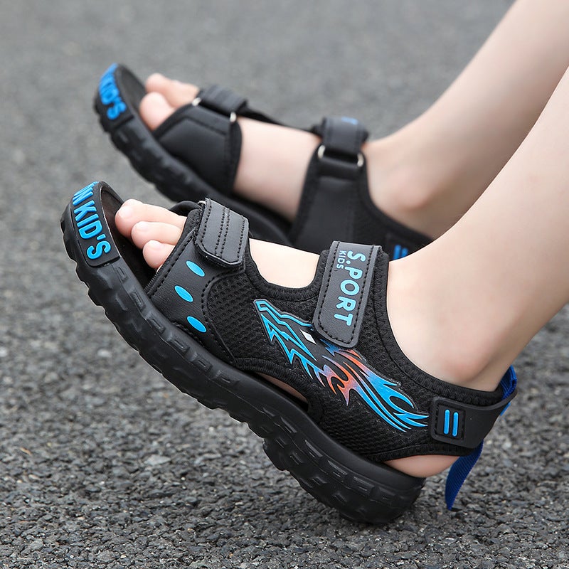 Boys Sandals Korean Style Summer Baby Children'S Soft Sole Anti-Slip Shoes Student Beach Shoes - Image 3