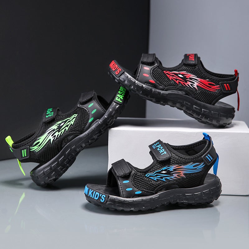 Boys Sandals Korean Style Summer Baby Children'S Soft Sole Anti-Slip Shoes Student Beach Shoes - Image 5