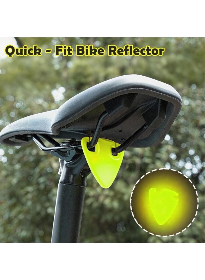 "4pcs Bicycle Reflectors Set, Triangular Rear Bicycle Night Visibility Reflector for Bike Saddle or Frame, Retroreflective Rear Mount Reflector for Night Riding Protection and Clear Visibility " - Image 5