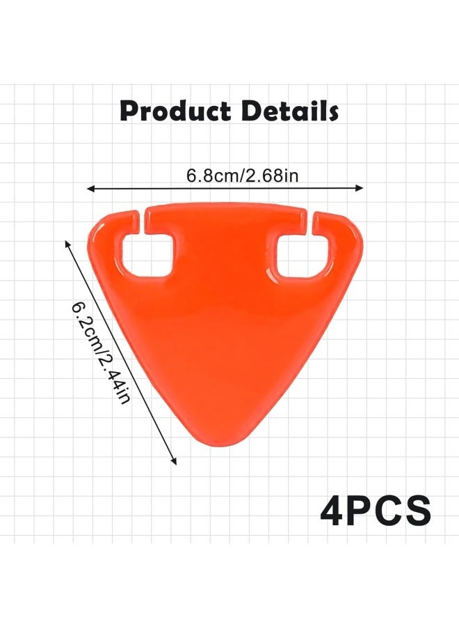 "4pcs Bicycle Reflectors Set, Triangular Rear Bicycle Night Visibility Reflector for Bike Saddle or Frame, Retroreflective Rear Mount Reflector for Night Riding Protection and Clear Visibility " - Image 2