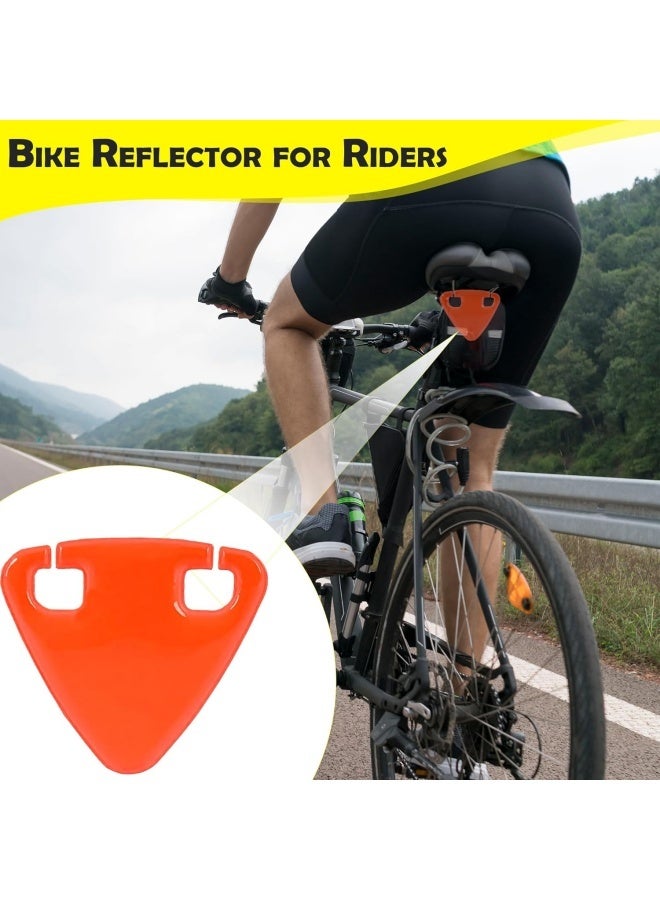 "4pcs Bicycle Reflectors Set, Triangular Rear Bicycle Night Visibility Reflector for Bike Saddle or Frame, Retroreflective Rear Mount Reflector for Night Riding Protection and Clear Visibility " - Image 4