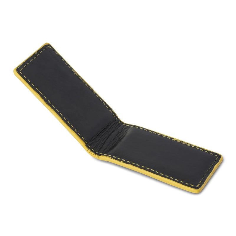 Adamis Slim Leather Money Clip and Card Holder for Men and Women W362 Black - Image 5