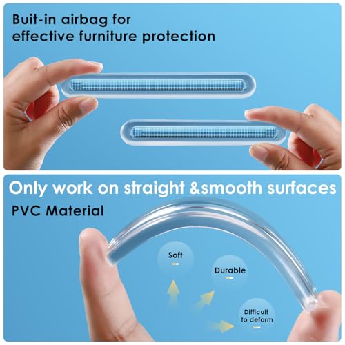 FURNIMATE Wall Protector from Furniture 6PCS Set, Wall Bumper Guards, Clear Furniture Bumpers, Fridge Door Stopper - Image 3