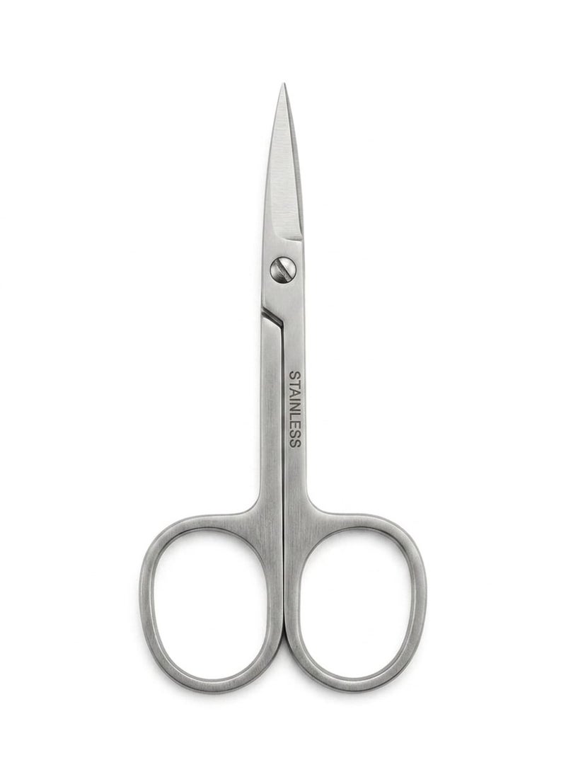 Stainless steel nail scissors - Curved scissors for eyebrows, eyelashes, mustache, beard, nose hair, and toenails - Pedicure and manicure scissors for men and women - Image 2