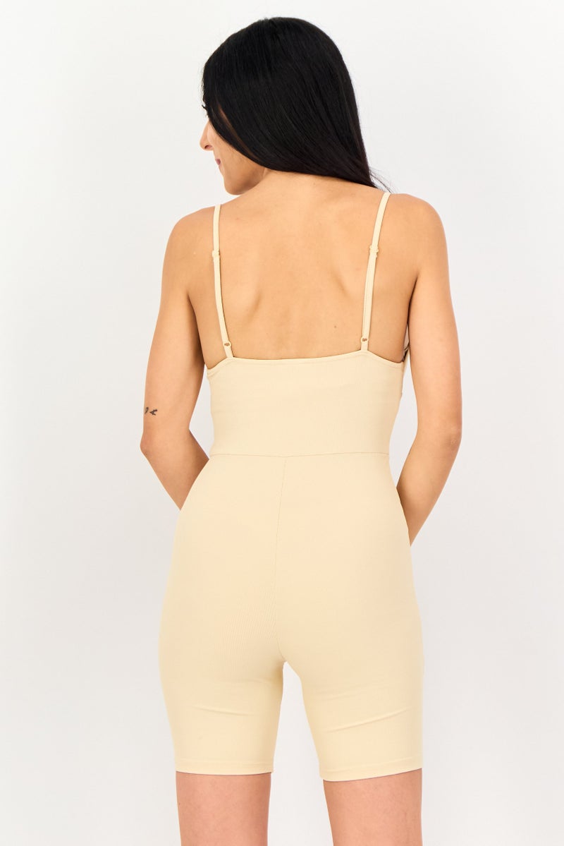 Pimkie Women Textured Sleeveless Bodies, Beige - Image 2