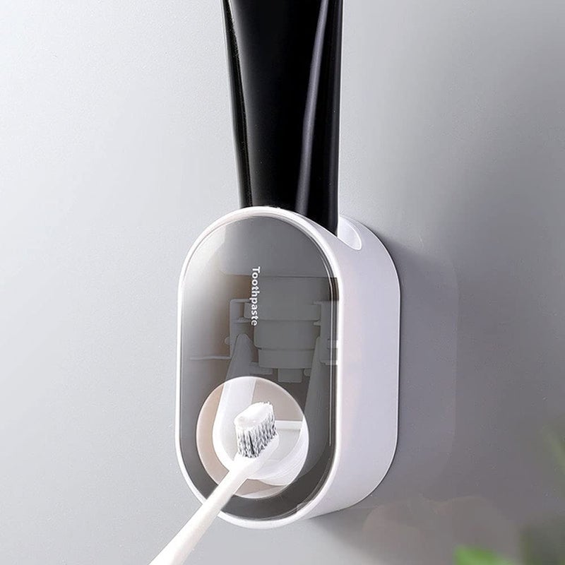 Toothpaste Dispenser, Automatic Squeezer Toothpaste Dispenser for Kids and Adults,Wall Mount for Family Shower Bathroom Toothpaste Squeezer, Easy to Install,White - Image 5