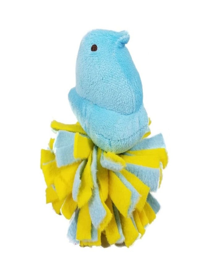Peeps Chick Fleece Ball Toy for Dogs, 4 count, Blue/Purple/Pink and Yellow - Image 3