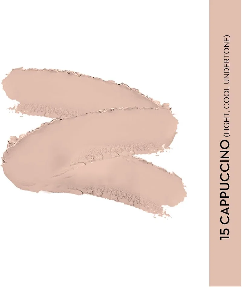 شوجر كوزماتيكس Ace Of Face Foundation Stick With In-Built Brush | Lasts 24Hrs | Full Coverage Foundation For Women | 12Gm - 15 Cappuccino
