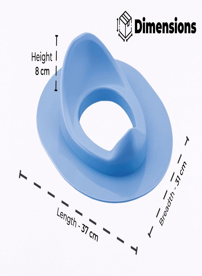 MOLTRES - Baby Potty Toilet Seat for baby Kids Boys And Girls Potty Training, Fits Round & Oval Toilets, Non-Slip with Splash Guard Potty Seat (Blue) - Image 2
