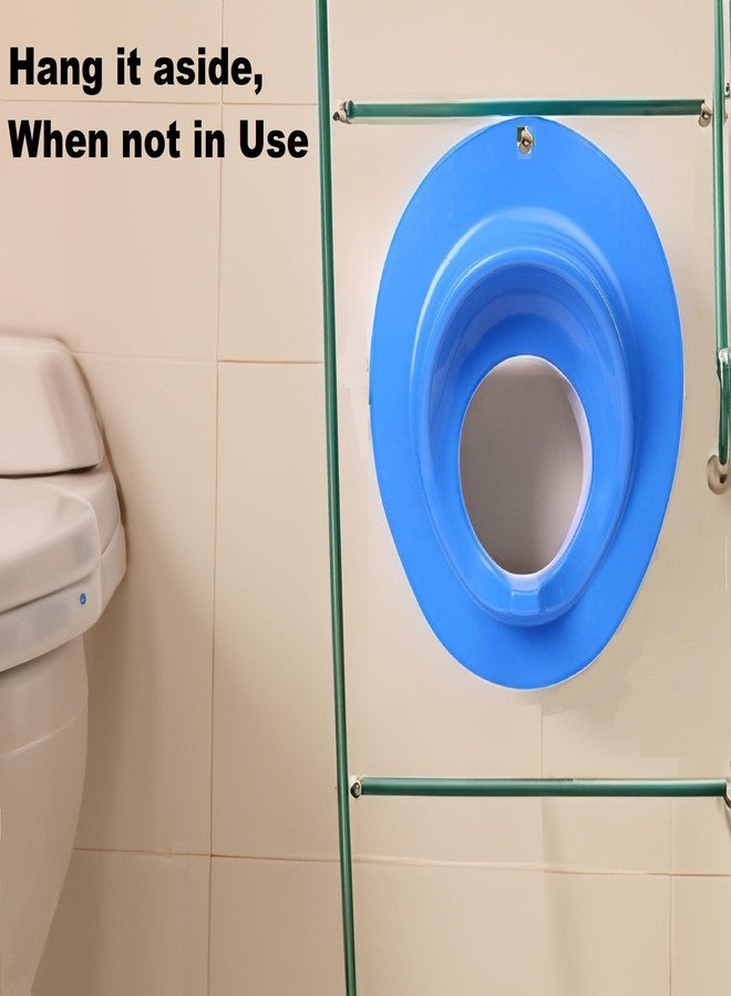 MOLTRES - Baby Potty Toilet Seat for baby Kids Boys And Girls Potty Training, Fits Round & Oval Toilets, Non-Slip with Splash Guard Potty Seat (Blue) - Image 5