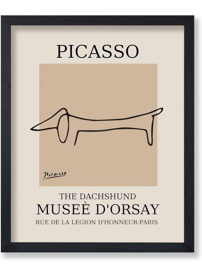 Poster Master Vintage Picasso Poster - Retro Dachshund Print - Dog Art - Line Drawing Art - Sketch Art - Gift For Boys, Girls & Animal Lover - Decor For Kid'S Room Or Nursery - 8X10 Unframed Wall Art - Image 1
