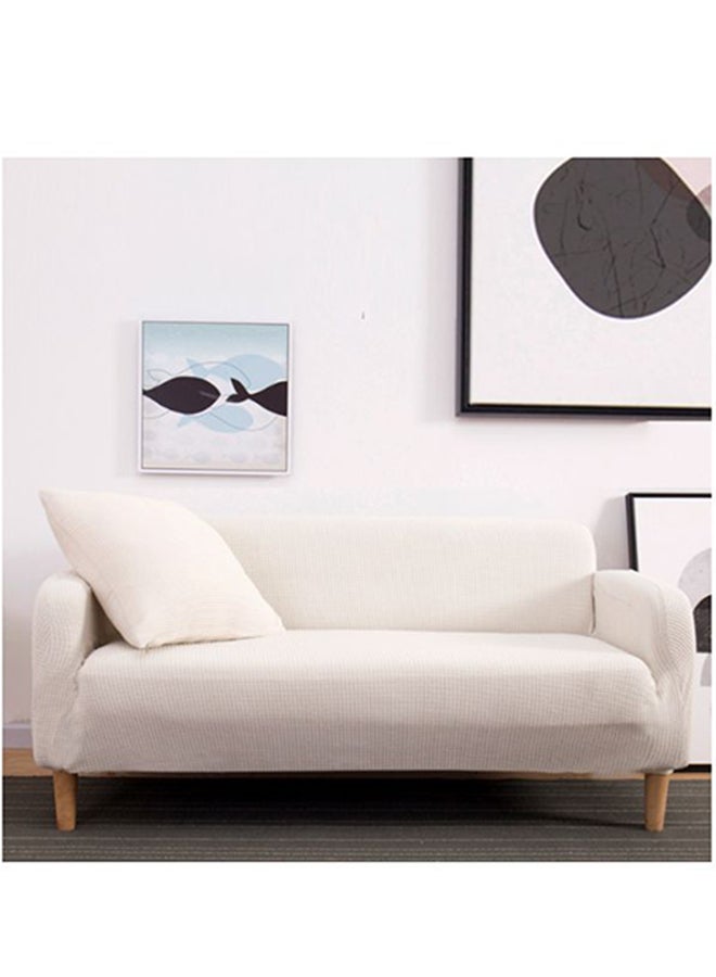 إسكدنيا غطاء أريكة بثلاثة مقاعد أبيض 190-230سم - Image 2