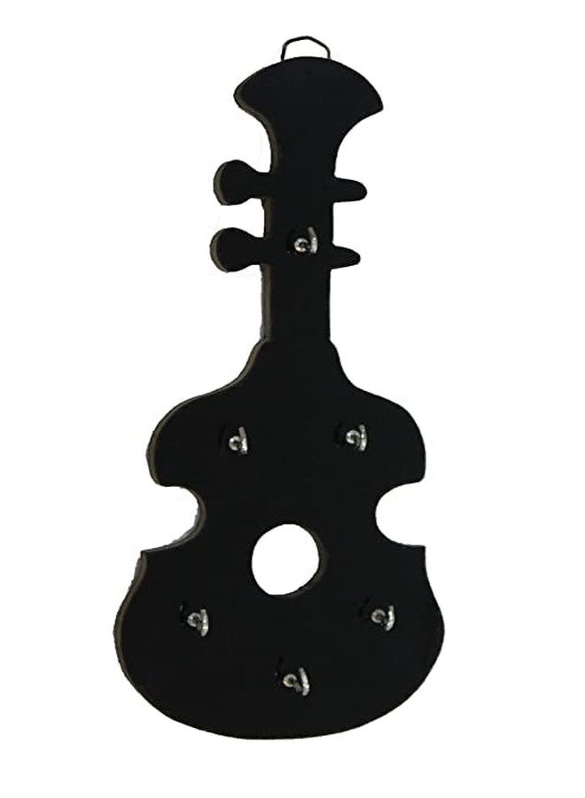 NB Crafted Stylish Unique Guitar Shape 6 Hook Wall Hangings for Home Decoration Key Holder, Key Hanger for Home Decor Key Stand, Key Holder for Home, Office, Shop Pack of 1 - Image 1