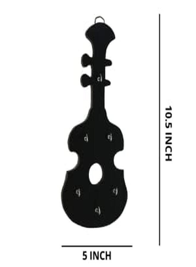 NB Crafted Stylish Unique Guitar Shape 6 Hook Wall Hangings for Home Decoration Key Holder, Key Hanger for Home Decor Key Stand, Key Holder for Home, Office, Shop Pack of 1 - Image 2