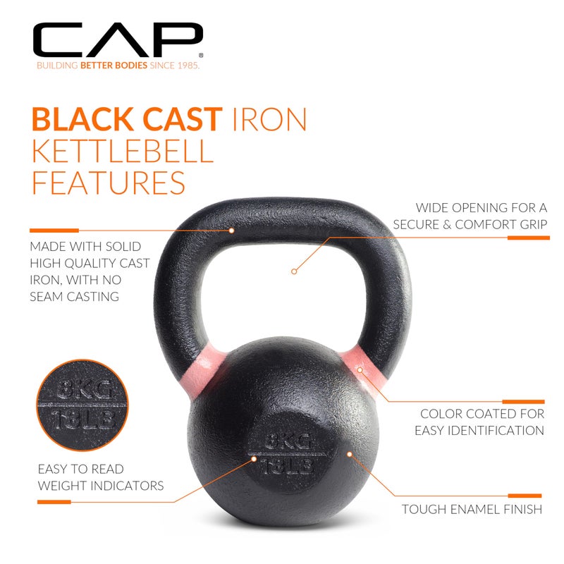 CAP Barbell Cast Iron Competition Kettlebell Weight, 18 Pounds - Image 3