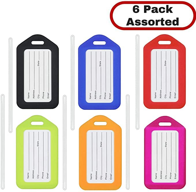 WeKonnect® Luggage Tags – Durable Silicone Bag & Suitcase ID Labels with Waterproof Name Card and Secure Strap for Easy Identification – Travel, Camping, Hiking - Image 2