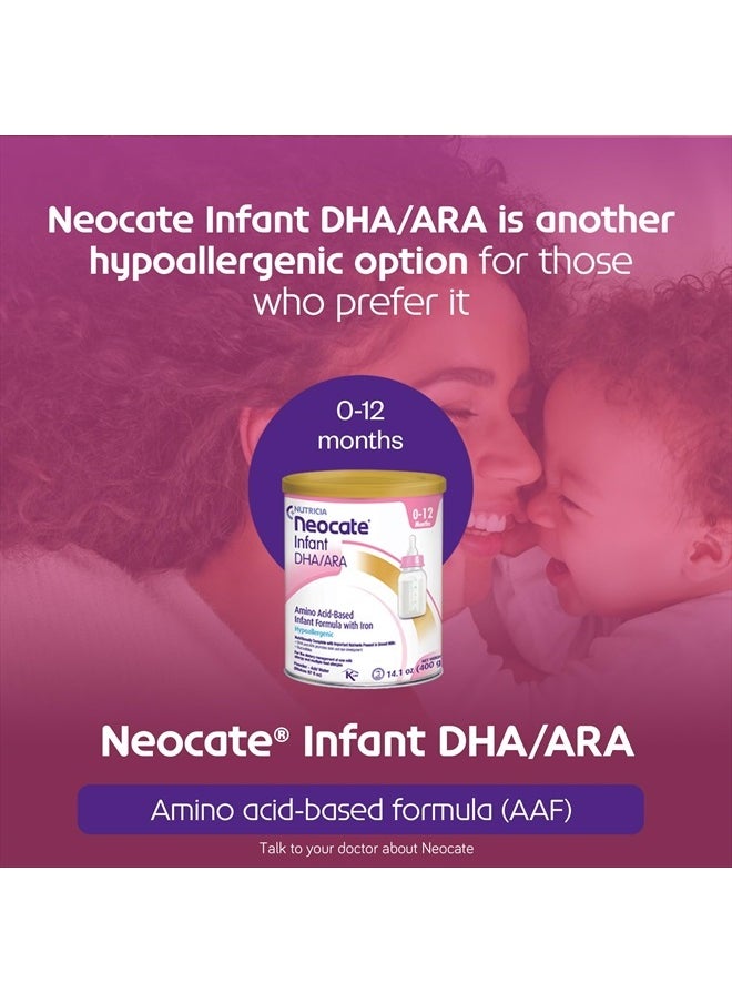 Neocate - Infant - Hypoallergenic, Amino Acid-Based Baby Formula with DHA/ARA - 14.1 Oz Can (Pack of 4) - Image 1