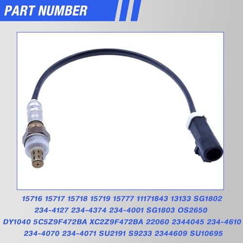 HHGKPVX O2 Oxygen Sensor 15717 Downstream Upstream Compatible with 1990-2014 Ford F150 F250 F350 Ranger Explorer Escape Focus Mazda Tribute Mercury Lincoln # 15716 15664 234-4045 (4Pcs) - Image 4