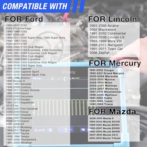 HHGKPVX O2 Oxygen Sensor 15717 Downstream Upstream Compatible with 1990-2014 Ford F150 F250 F350 Ranger Explorer Escape Focus Mazda Tribute Mercury Lincoln # 15716 15664 234-4045 (4Pcs) - Image 2