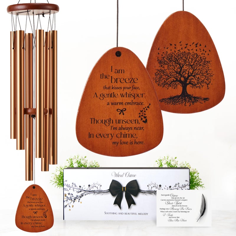 Captain Decor 32 Inch Memorial Wind Chimes Outdoor, Sympathy Gifts for Loss of Loved One, Memorial Gifts for Loss of Mom, Sympathy Wind Chimes for Mother, Father, Brother, Sister - Image 1
