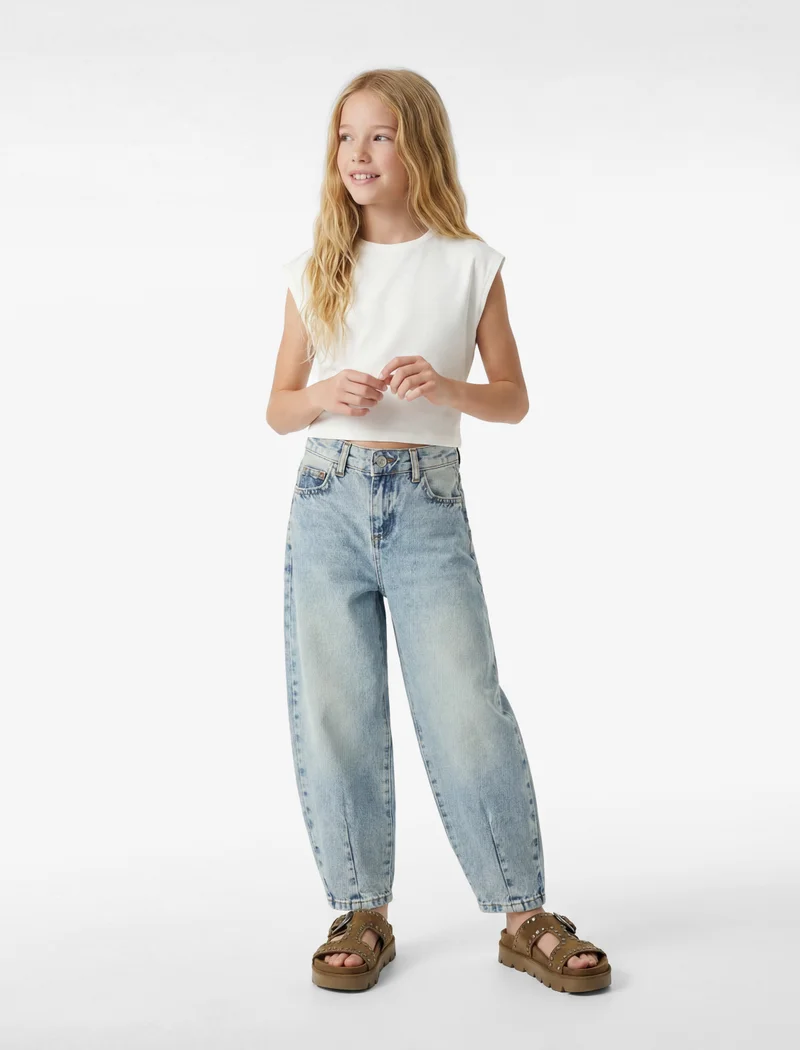 كوتون Balloon Fit Jeans