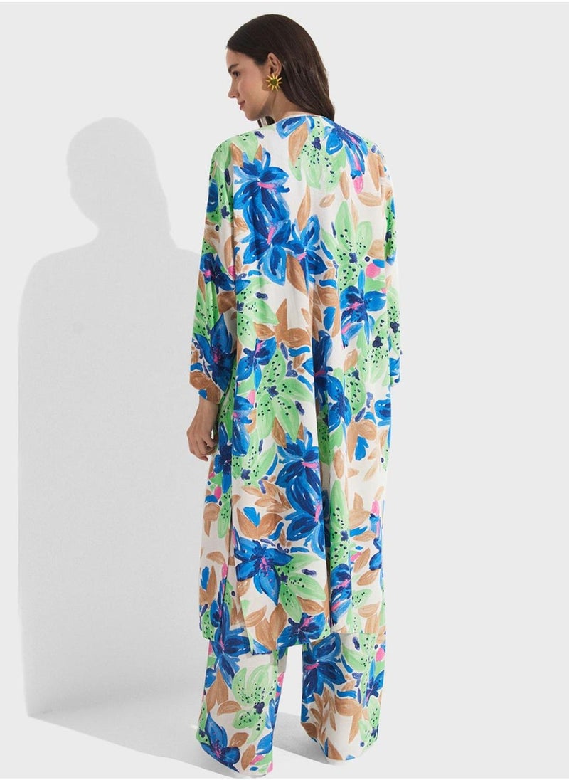 JUNE Floral Printed Kimono - Image 2