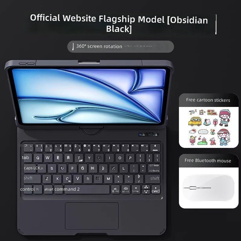 غلاف لوحة مفاتيح سحري جديد من IFACE MALL متوافق مع iPad Air 8 وiPad Pro 11 بوصة وiPad 5/4 - غلاف لوحة مفاتيح بلوتوث واقي