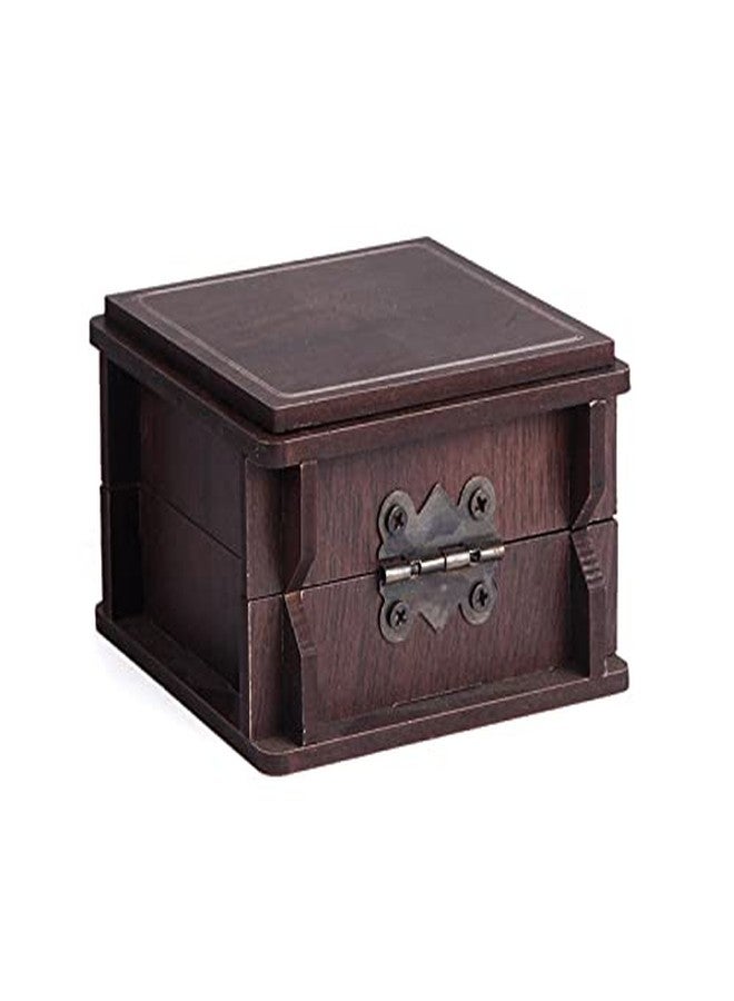 CrazyInk Wooden Jewellery Box for Women and men couole ring | Jewel Organizer Box Hand Carved Carvings,Gift Items (228) - Image 4