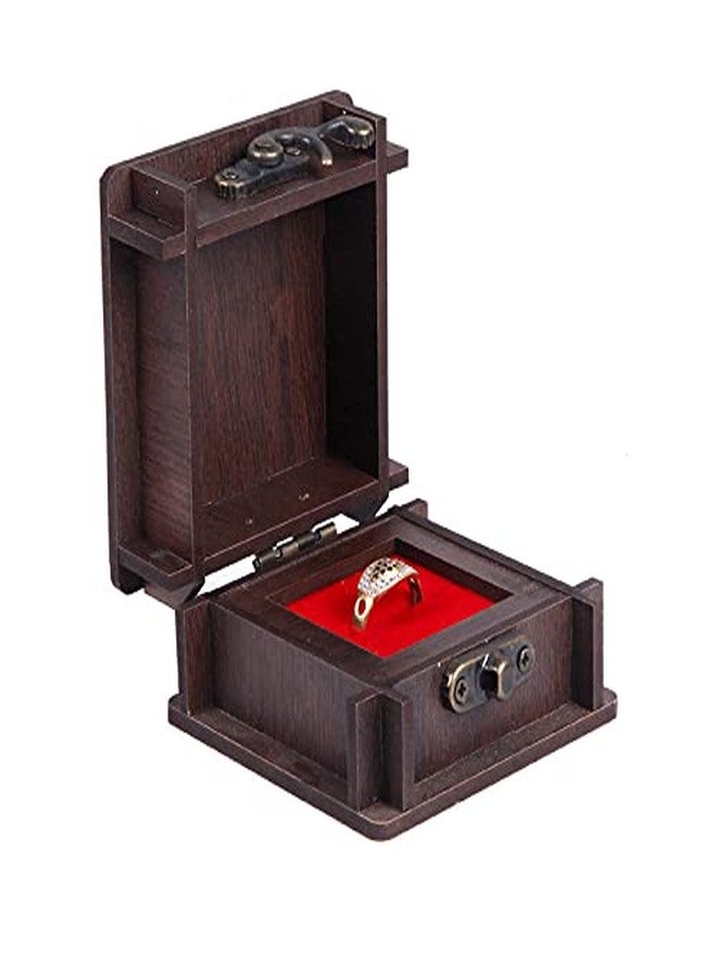 CrazyInk Wooden Jewellery Box for Women and men couole ring | Jewel Organizer Box Hand Carved Carvings,Gift Items (228) - Image 1