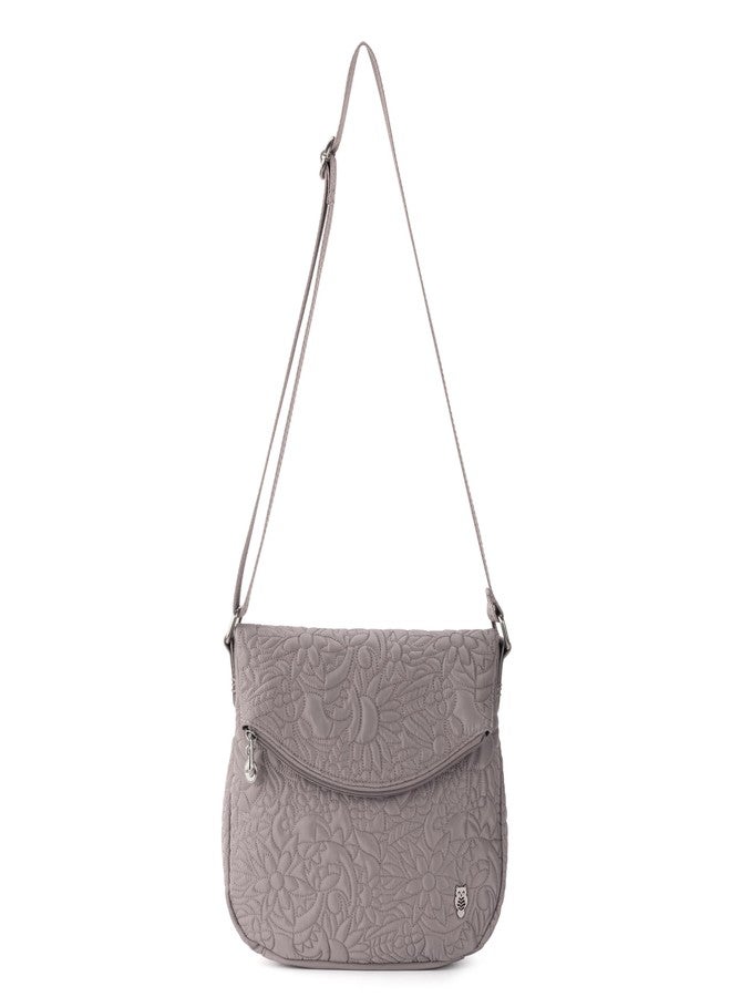 Sakroots Foldover Crossbody Bag in Eco-Twill with Adjustable Strap, Mushroom Spirit Desert Quilted - Image 1