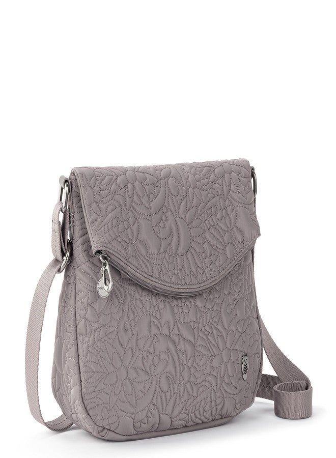 Sakroots Foldover Crossbody Bag in Eco-Twill with Adjustable Strap, Mushroom Spirit Desert Quilted - Image 4